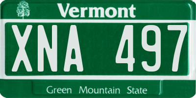VT license plate XNA497