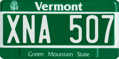 VT license plate XNA507