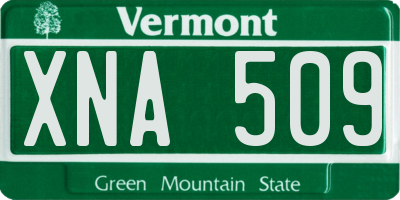 VT license plate XNA509