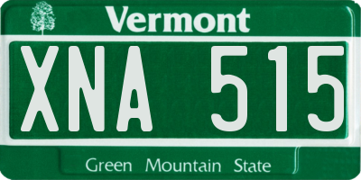 VT license plate XNA515