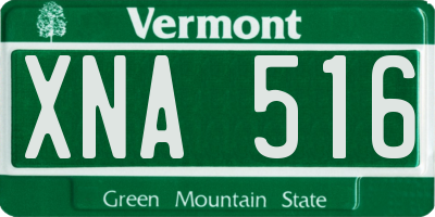 VT license plate XNA516