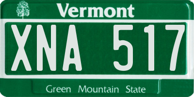 VT license plate XNA517
