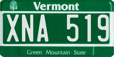 VT license plate XNA519
