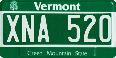 VT license plate XNA520