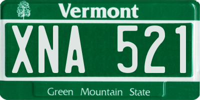 VT license plate XNA521