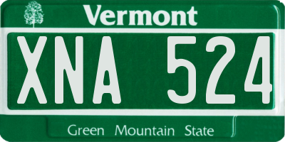 VT license plate XNA524