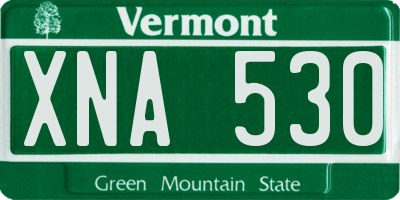 VT license plate XNA530