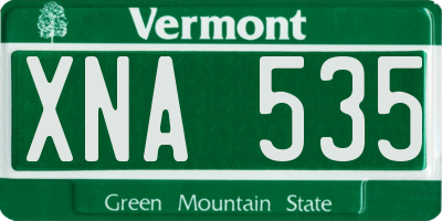 VT license plate XNA535