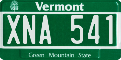 VT license plate XNA541