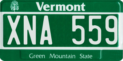 VT license plate XNA559