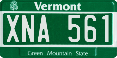 VT license plate XNA561