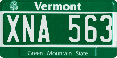 VT license plate XNA563