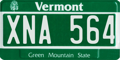 VT license plate XNA564