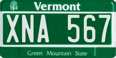 VT license plate XNA567
