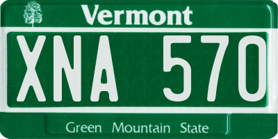 VT license plate XNA570