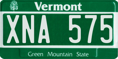 VT license plate XNA575