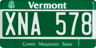 VT license plate XNA578