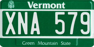 VT license plate XNA579