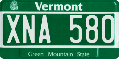 VT license plate XNA580