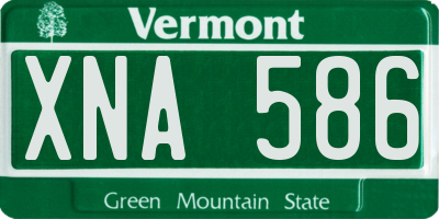 VT license plate XNA586