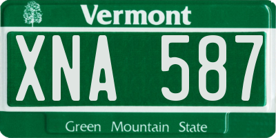 VT license plate XNA587
