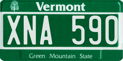 VT license plate XNA590