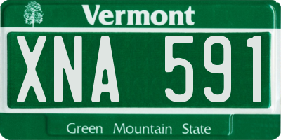 VT license plate XNA591