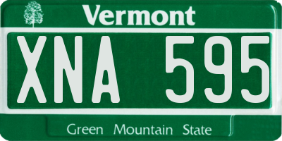 VT license plate XNA595
