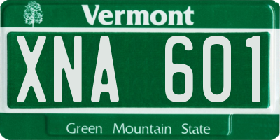 VT license plate XNA601
