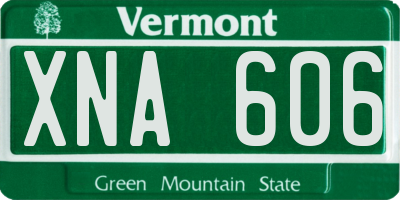 VT license plate XNA606