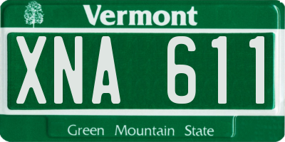 VT license plate XNA611