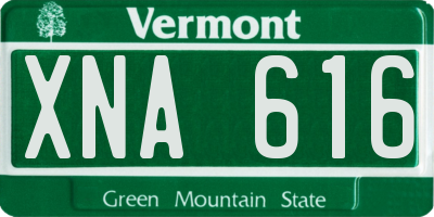 VT license plate XNA616