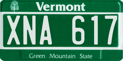 VT license plate XNA617