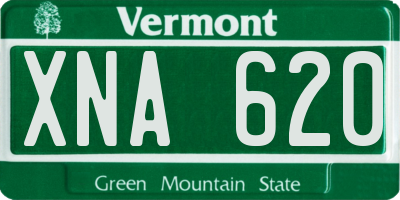 VT license plate XNA620