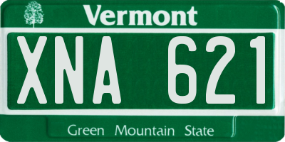 VT license plate XNA621