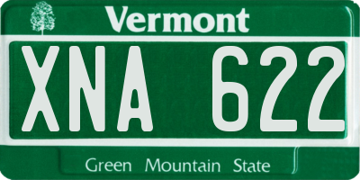 VT license plate XNA622
