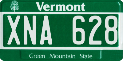 VT license plate XNA628