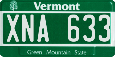 VT license plate XNA633