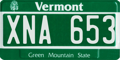 VT license plate XNA653
