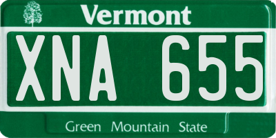 VT license plate XNA655