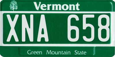 VT license plate XNA658