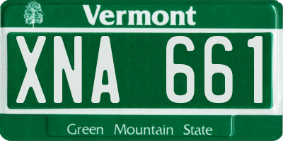 VT license plate XNA661