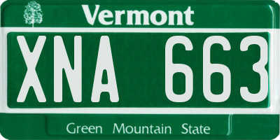 VT license plate XNA663