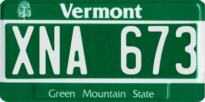 VT license plate XNA673