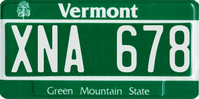 VT license plate XNA678