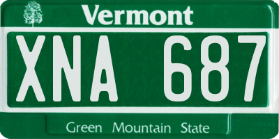 VT license plate XNA687