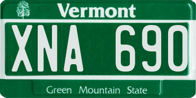 VT license plate XNA690