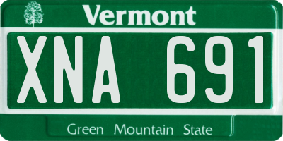 VT license plate XNA691