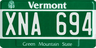 VT license plate XNA694