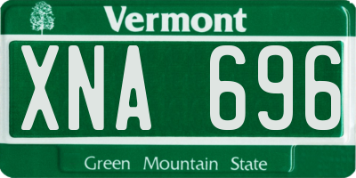 VT license plate XNA696